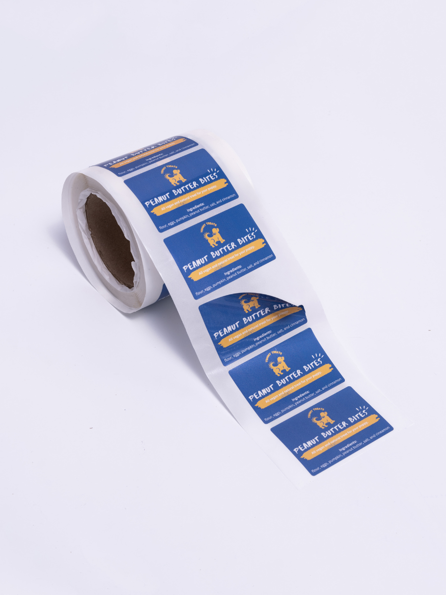 Rectangle Roll Labels - Laminated Synthetic