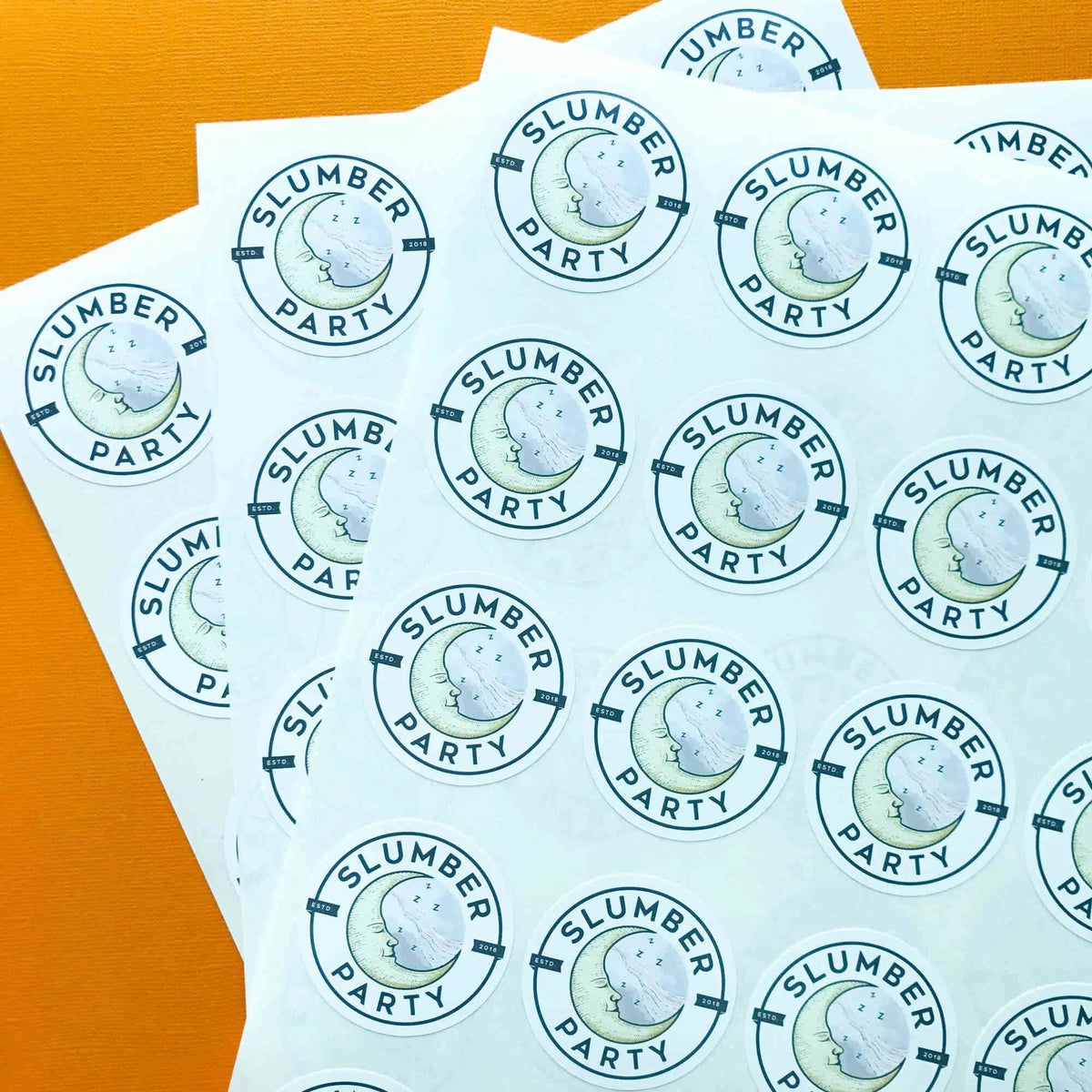 Circle Sheet Labels - Clear + White Ink