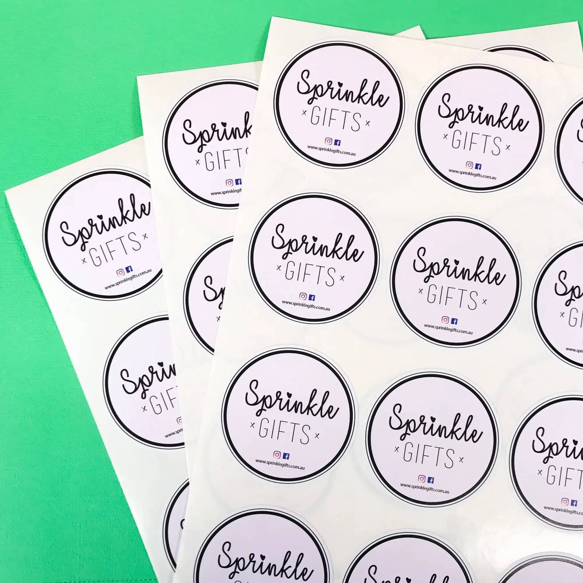 Circle Sheet Labels - Clear + White Ink
